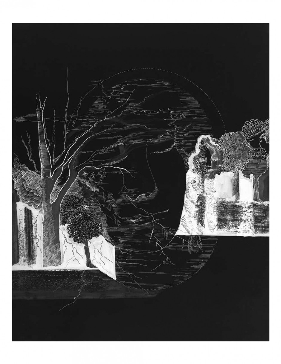Oneiric Landscape II (Neg), 2011 Digital Print on Light Box 28x28
